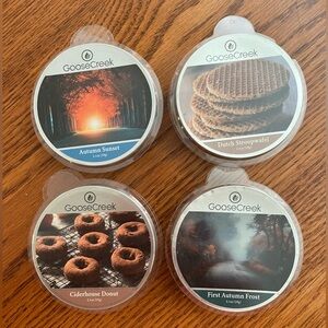 4 GooseCreek wax melts in fall scents